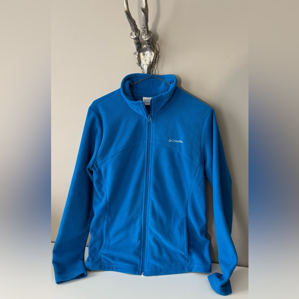 Columbia fleece zipper womens Jacket size L Blue colour  
Perfect condition